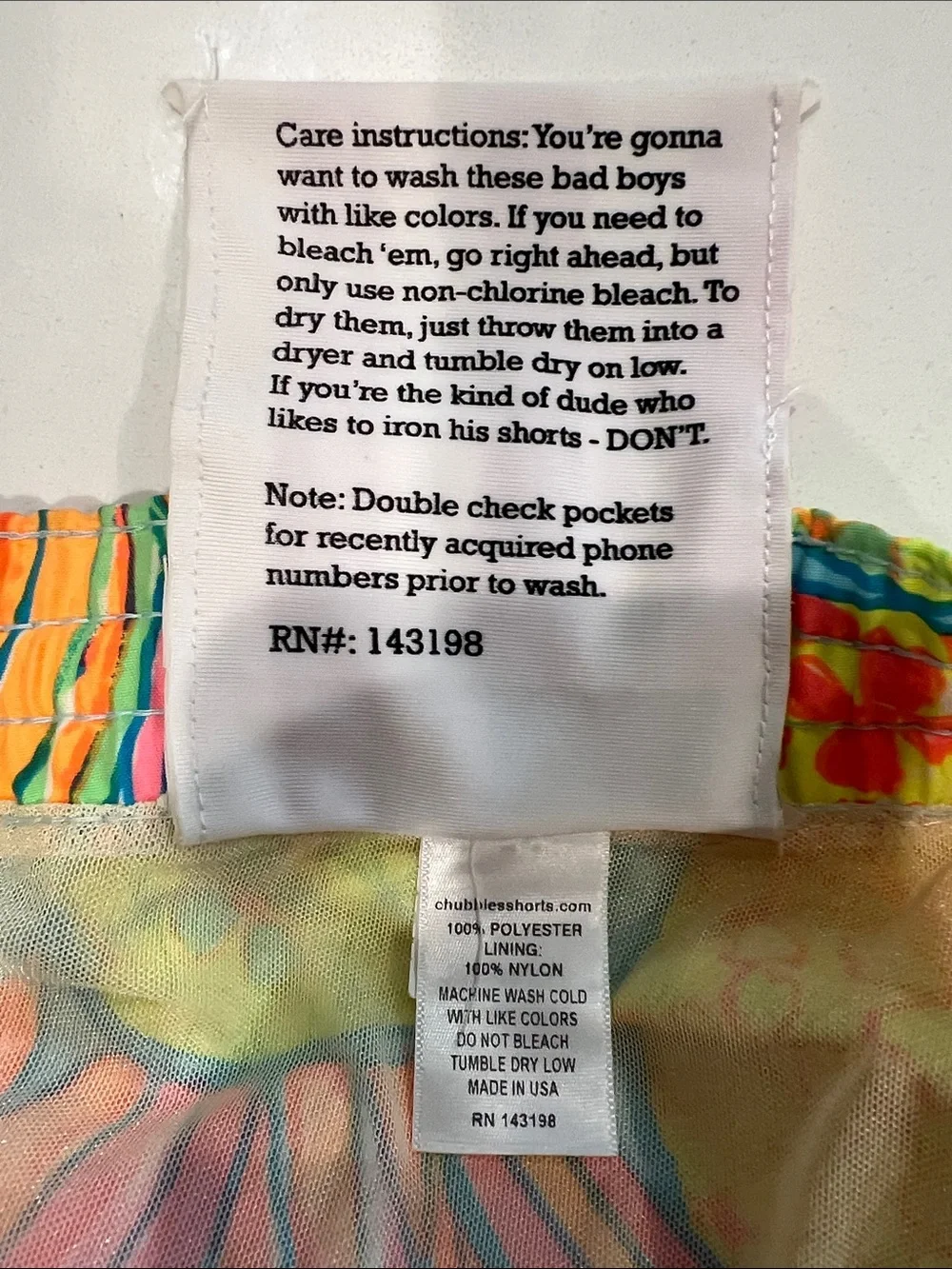 Chubbies The Hooligan Neon Pineapple Print Swimtrunks